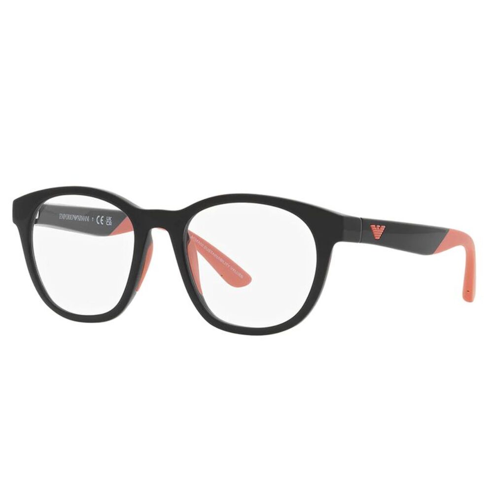Emporio Armani KIDS EK 4001 50171W Shiny Black Plastic Phantos Eyeglasses 47mm